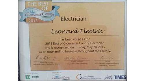 Leonard Electric | 298 Montgomery Dr, Mantua Township, NJ 08051, USA | Phone: (856) 468-1541