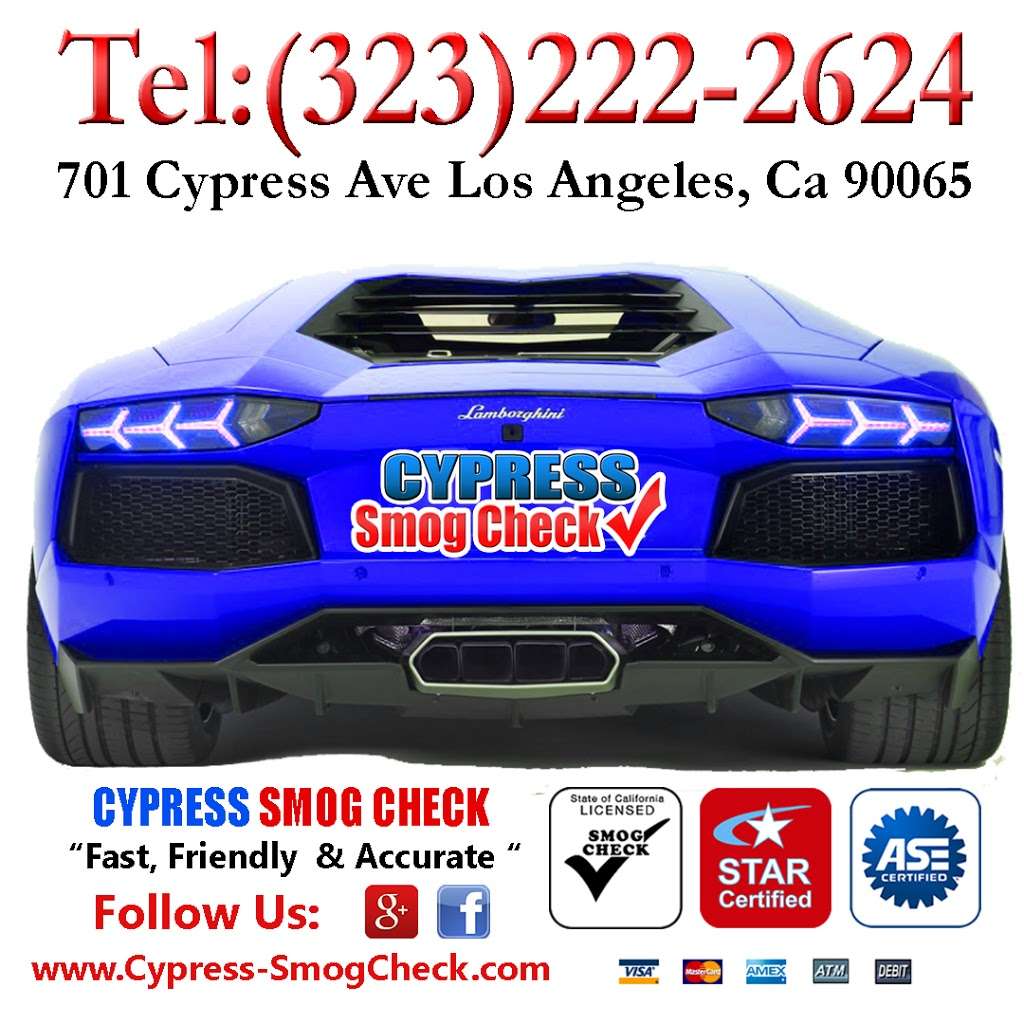 Cypress Smog Check | 701 Cypress Ave, Los Angeles, CA 90065 | Phone: (323) 222-2624