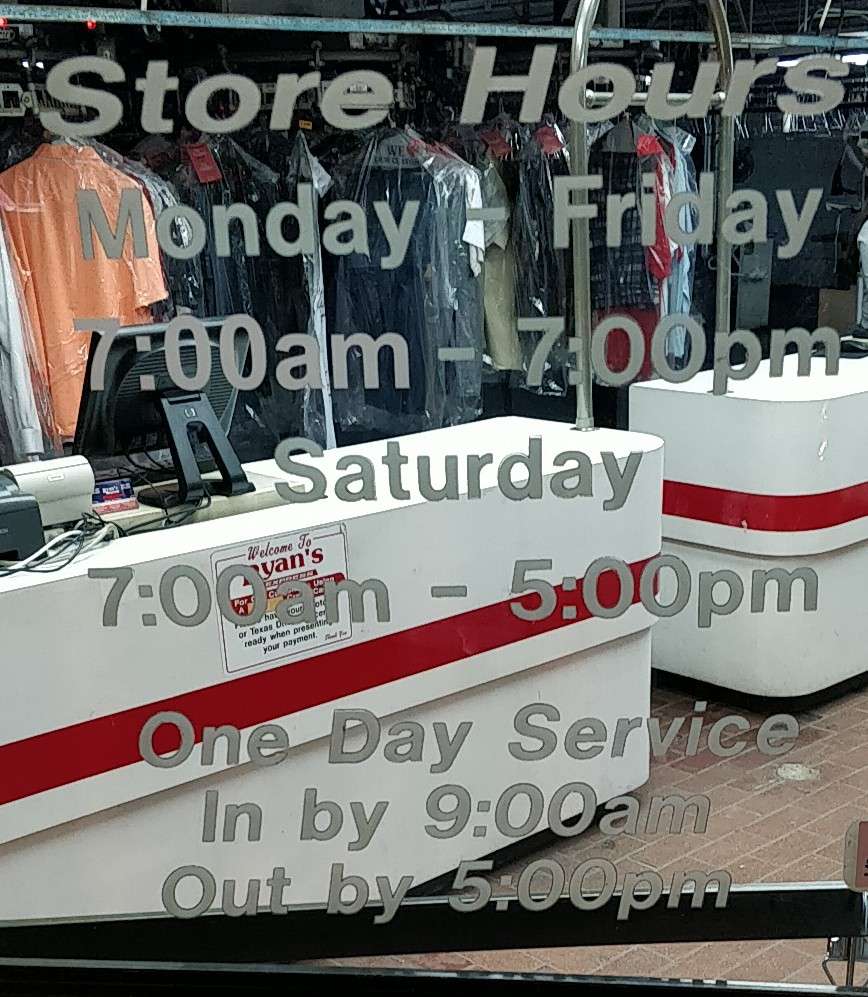 Ryans Express Dry Cleaners | 480 Uvalde Rd, Houston, TX 77015, USA | Phone: (713) 453-3216