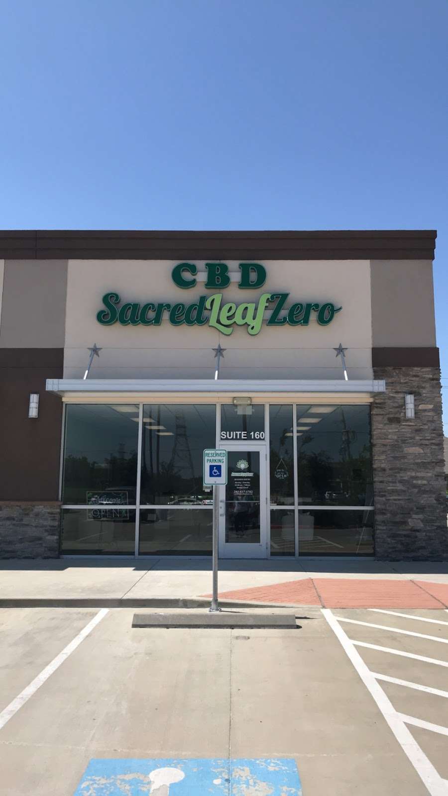 CBD Sacred Leaf Zero Baytown | 2215 Rollingbrook Dr Suite 160, Baytown, TX 77521 | Phone: (281) 837-5762