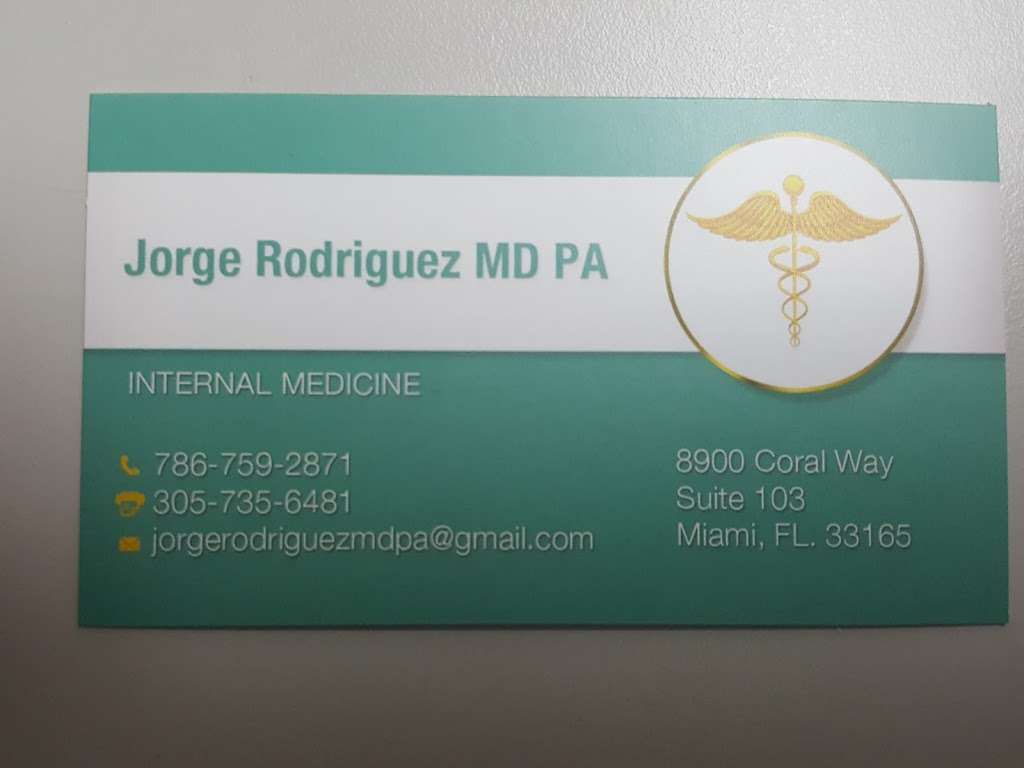 Jorge Rodriguez MD PA | 8900 SW 24th St #103, Miami, FL 33165, USA | Phone: (786) 759-2871