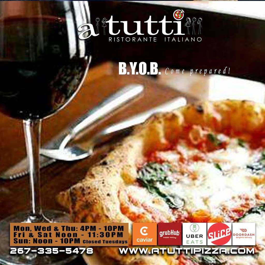 A Tutti, Ristorante Italiano BYOB | 5154 Ridge Ave, Philadelphia, PA 19128, USA | Phone: (267) 335-5478