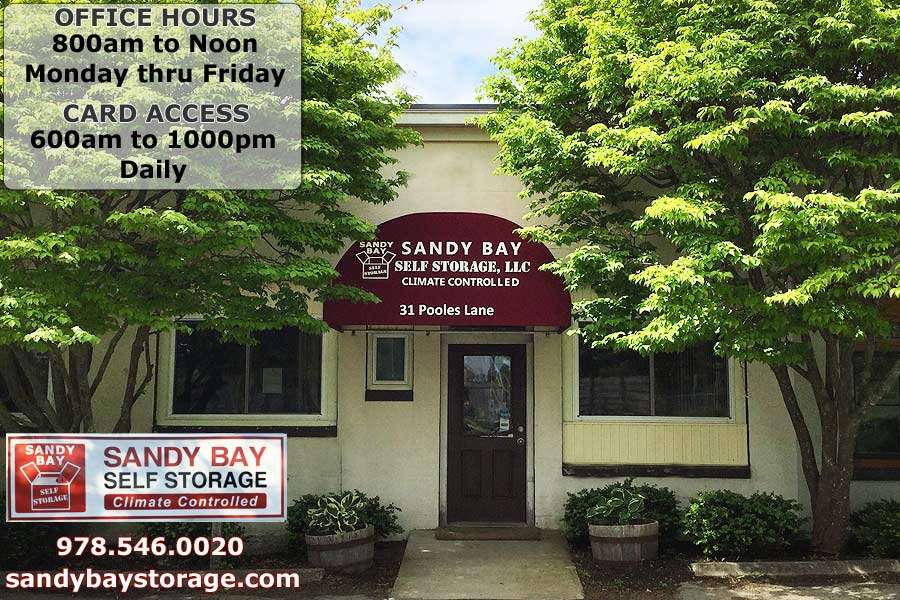 Sandy Bay Self Storage | 31 Pooles Ln, Rockport, MA 01966 | Phone: (978) 546-0020