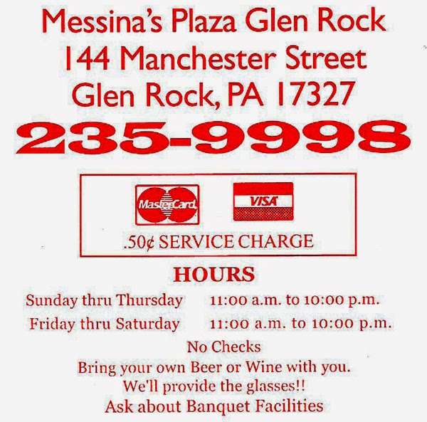 Glen Rock Pizzeria | 146 Manchester St, Glen Rock, PA 17327 | Phone: (717) 235-9998