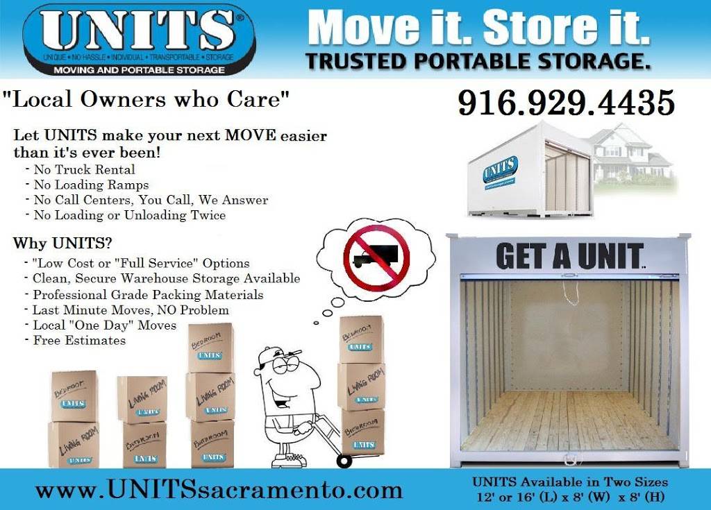 UNITS Moving & Portable Storage | 4710 Kilzer Ave, McClellan Park, CA 95652, USA | Phone: (916) 929-4435