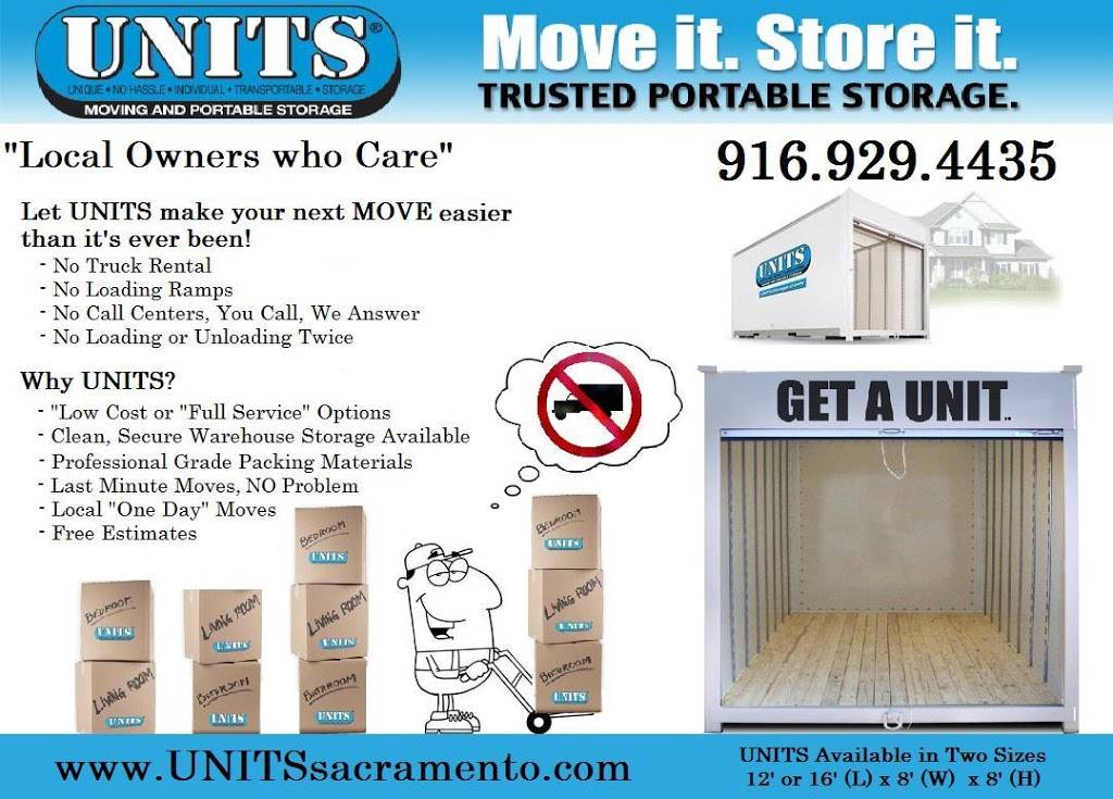 UNITS Moving & Portable Storage | 4710 Kilzer Ave, McClellan Park, CA 95652 | Phone: (916) 929-4435