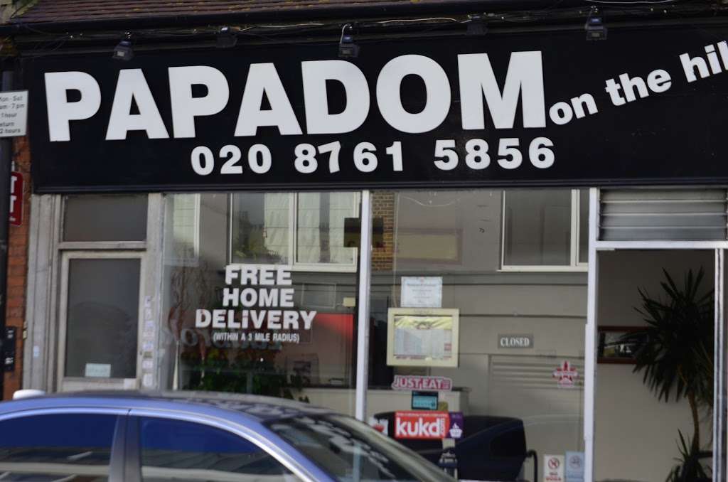 Papadom On The Hill | 62 Knights Hill, West Norwood, London SE27 0JD, UK | Phone: 020 8761 4318