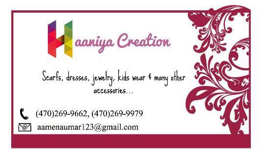 Haaniya Creation | 950 Harbins Rd NW, Lilburn, GA 30047, USA | Phone: (470) 269-9662