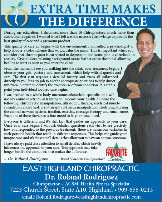 East Highland Chiropractic | 7223 Church St a10, Highland, CA 92346, USA | Phone: (909) 327-2740