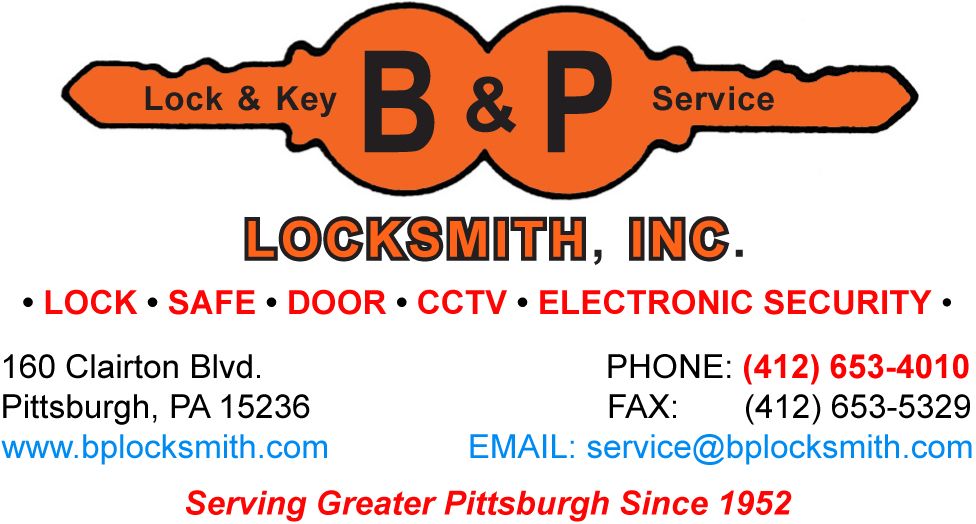 B & P Locksmith, Inc. | 160 Clairton Blvd, Pittsburgh, PA 15236, USA | Phone: (412) 653-4010