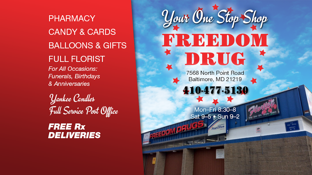 Freedom Drug | 7568 North Point Rd, Edgemere, MD 21219, USA | Phone: (410) 477-5130