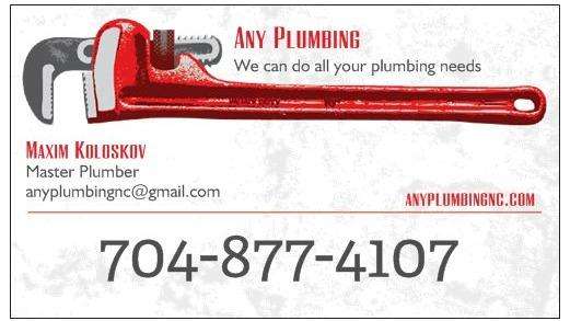 Any Plumbing | 3232 Longspur Dr, Matthews, NC 28105, USA | Phone: (704) 877-4107