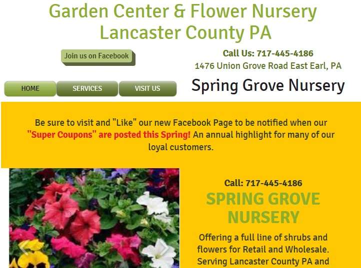 Spring Grove Nursery | 1476 Union Grove Rd, East Earl, PA 17519, USA | Phone: (717) 445-4186