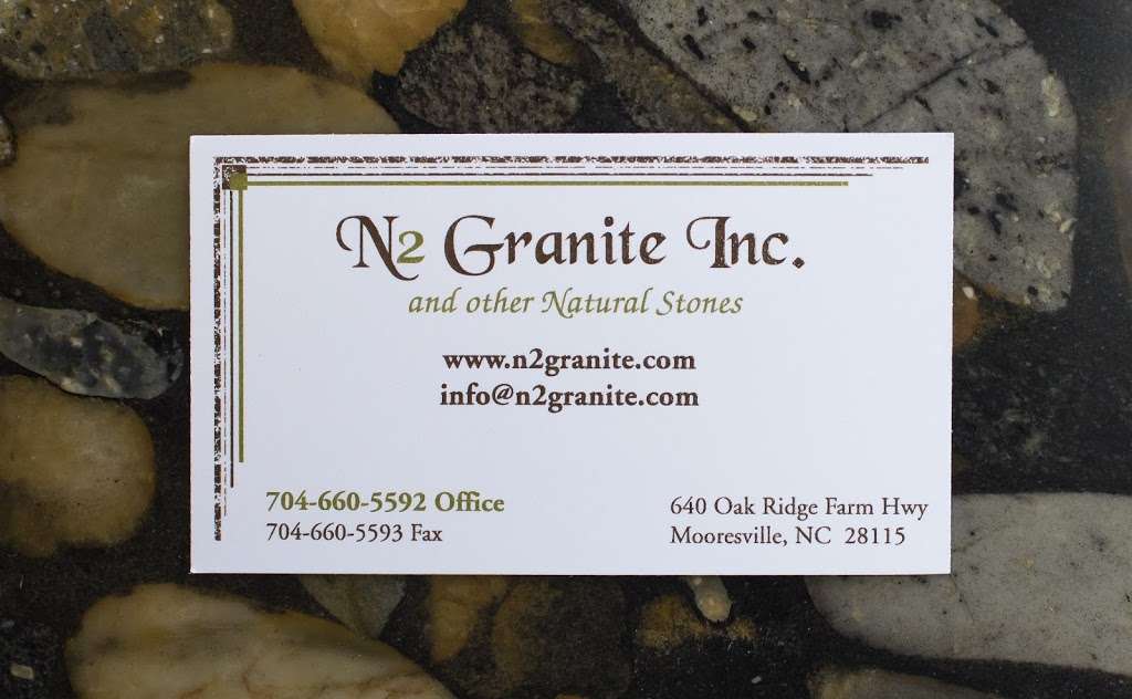 N2Granite | 640 Oak Ridge Farm Road, Mooresville, NC 28115, USA | Phone: (704) 660-5592