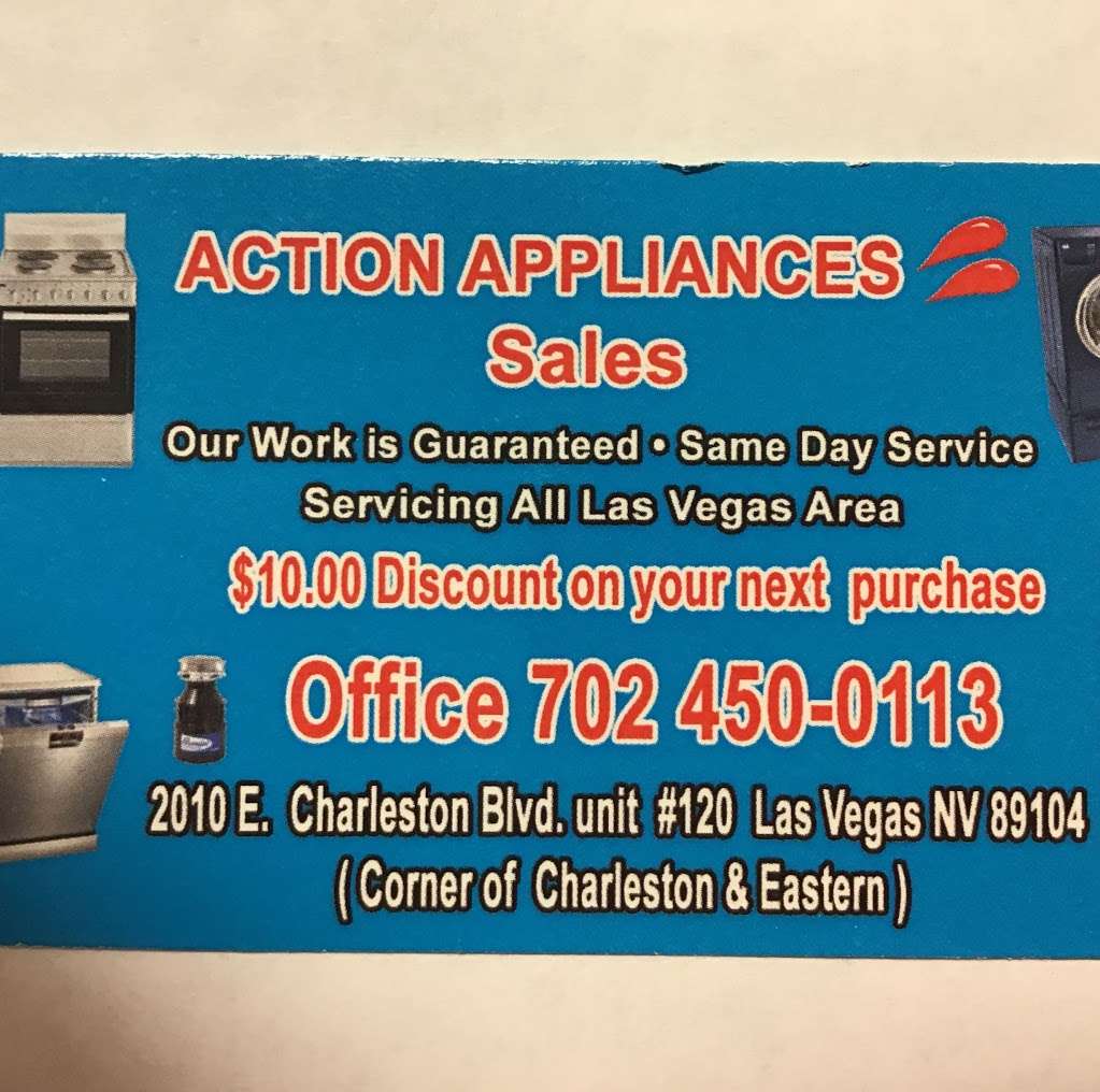 action appliances | 2010 E Charleston Blvd #120, Las Vegas, NV 89104 | Phone: (702) 450-0113