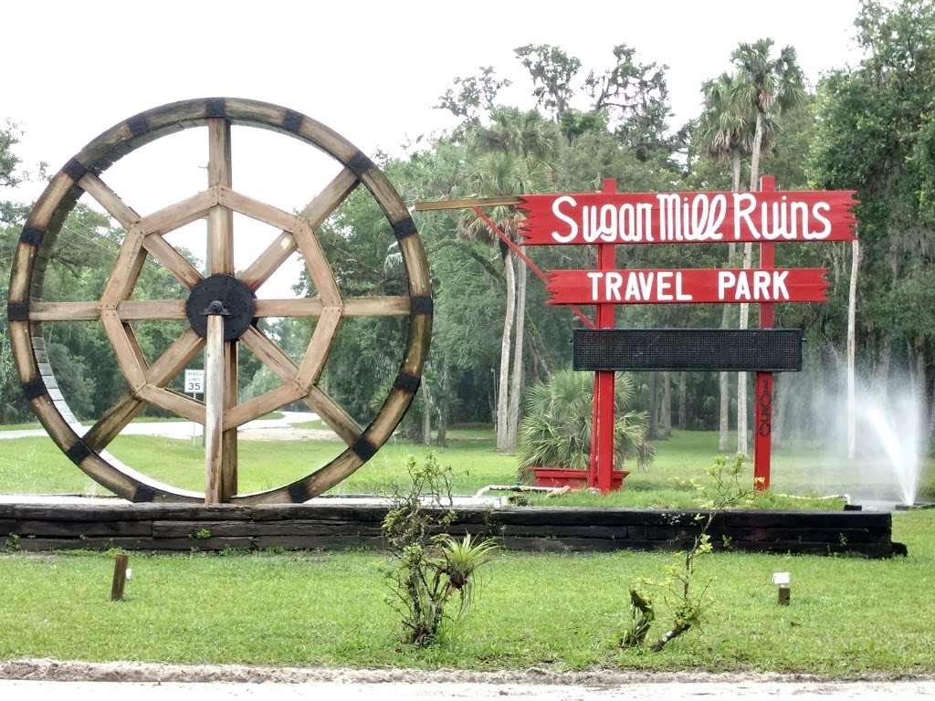 Sugar Mill Ruins Travel Park | 1050 Old Mission Rd, New Smyrna Beach, FL 32168, USA | Phone: (386) 427-2284