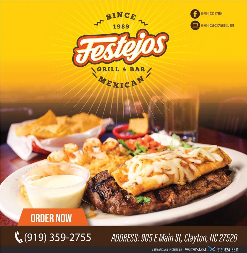 Festejos Restaurant Bar & Grill | 905 E Main St, Clayton, NC 27520, USA | Phone: (919) 359-2755