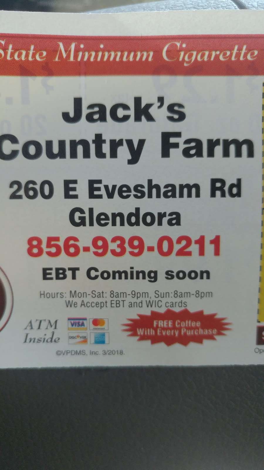 Jacks Country Farm | 260 E Evesham Rd, Glendora, NJ 08029, USA | Phone: (856) 939-0211