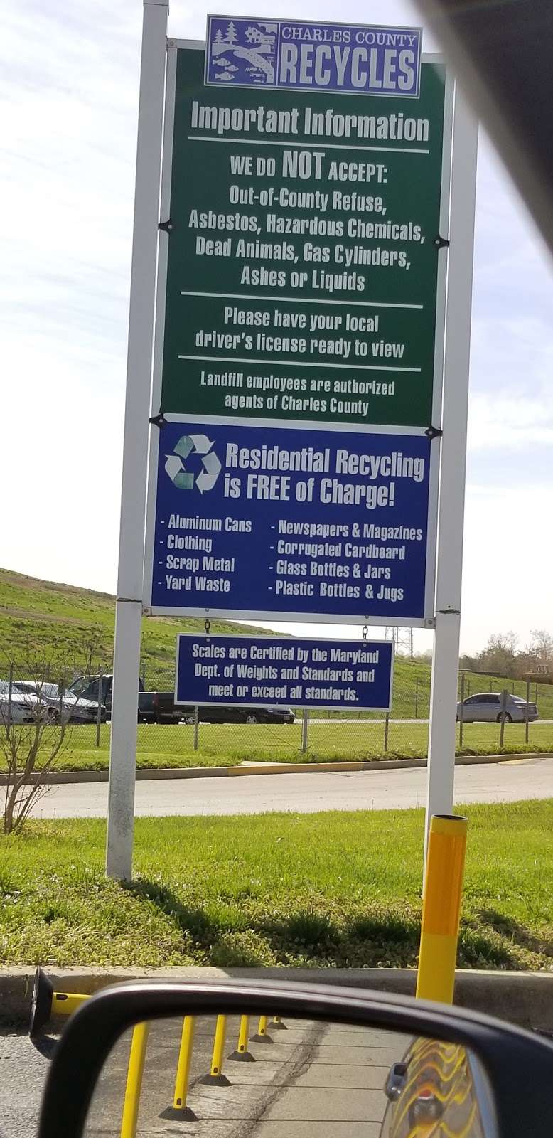 Charles County Landfill | 12305 Billingsley Rd, Waldorf, MD 20602 | Phone: (301) 870-5481