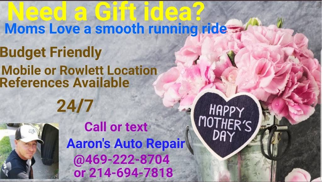 Aarons Mobile Auto Repair | 4606 Carmel Ln, Rowlett, TX 75088, USA | Phone: (214) 694-7818