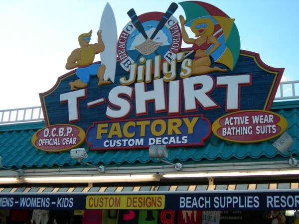 Jillys T-Shirt Factory, LLC | 936 Boardwalk, Ocean City, NJ 08226 | Phone: (609) 385-1234 ext. 2