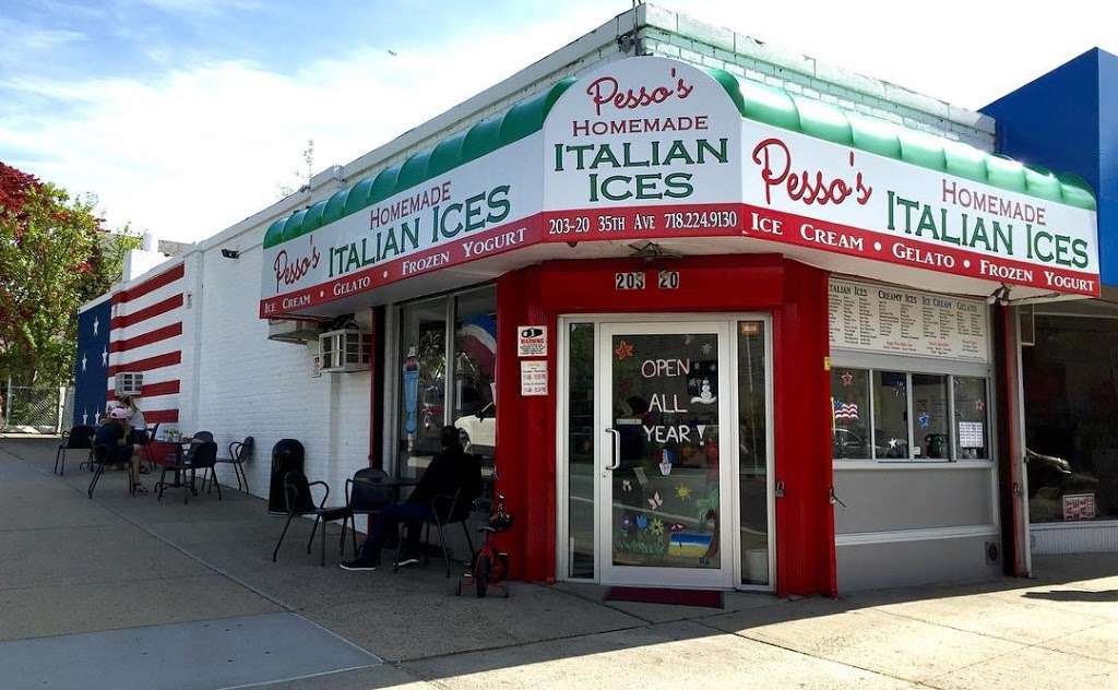 Pessos Ices & Ice Cream | 203-20 35th Ave, Bayside, NY 11361, USA | Phone: (718) 224-9130