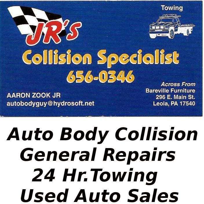 JRs Collision | 296 E Main St, Leola, PA 17540, USA | Phone: (717) 656-0346