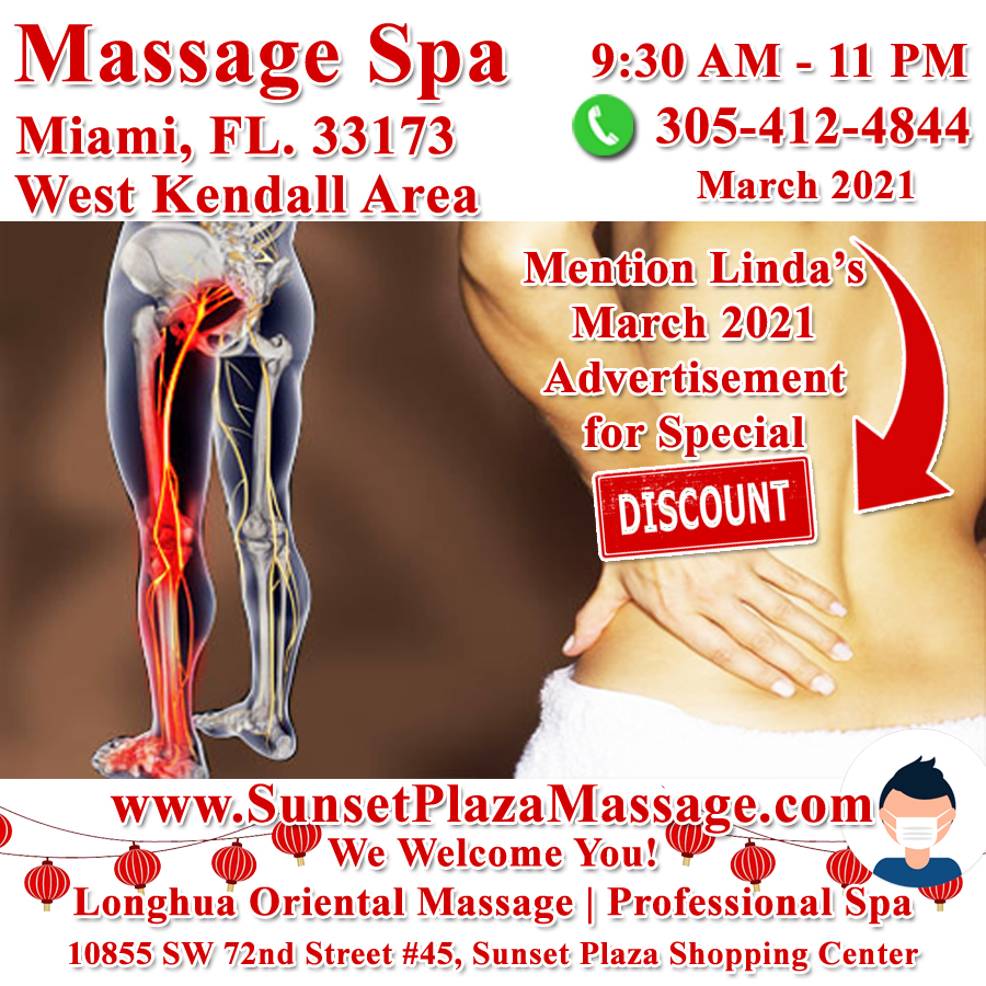 Longhua Oriental Massage Miami | 10855 SW 72nd St, Miami, FL 33173, USA | Phone: (305) 412-4844
