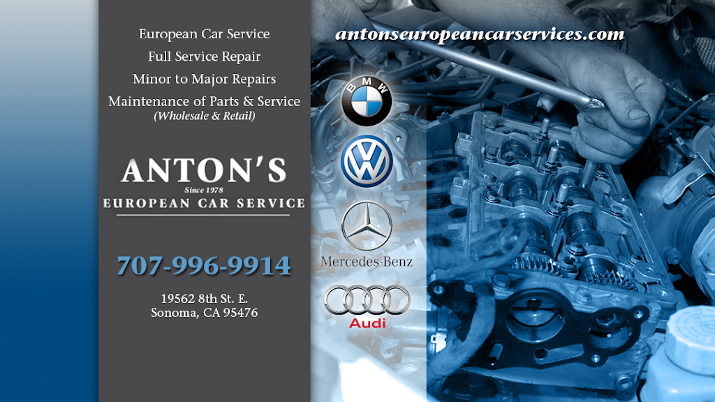 Antons European Car Service | 19562 8th St E, Sonoma, CA 95476, USA | Phone: (707) 996-9914