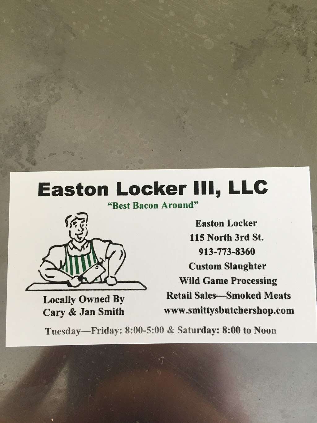 Easton Meat Locker Smittys Butcher Shop | 8079, 115 N 3rd St, Easton, KS 66020, USA | Phone: (913) 773-8360