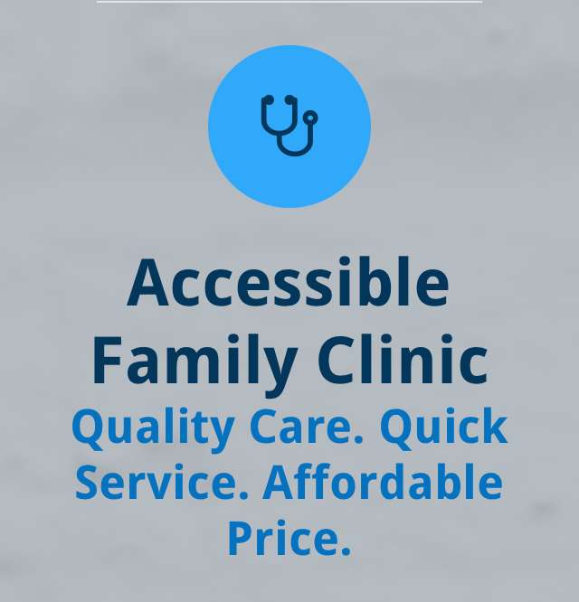 Accessible Family Clinic | 3307 Spring Stuebner Rd Ste. A1, Spring, TX 77389, USA | Phone: (281) 528-2273