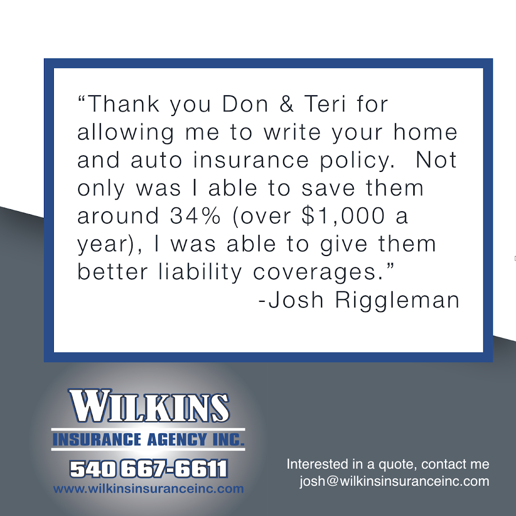 Wilkins Insurance Agency, Inc. | 4125 Valley Pike, Winchester, VA 22602 | Phone: (540) 667-6611