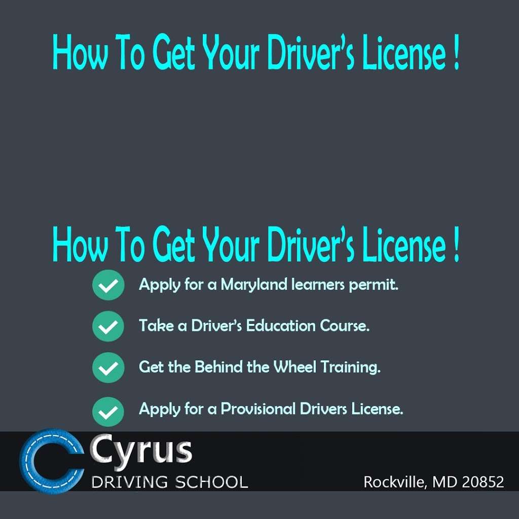 Cyrus Driving School | 1335 Rockville Pike #206, Rockville, MD 20852, USA | Phone: (240) 753-0123