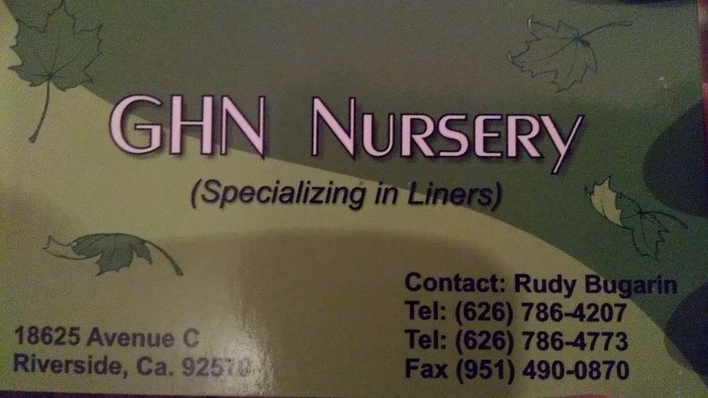 Gavilan Hills Nursery (GHN) | 18625 Ave C, Perris, CA 92570, USA | Phone: (626) 786-4207