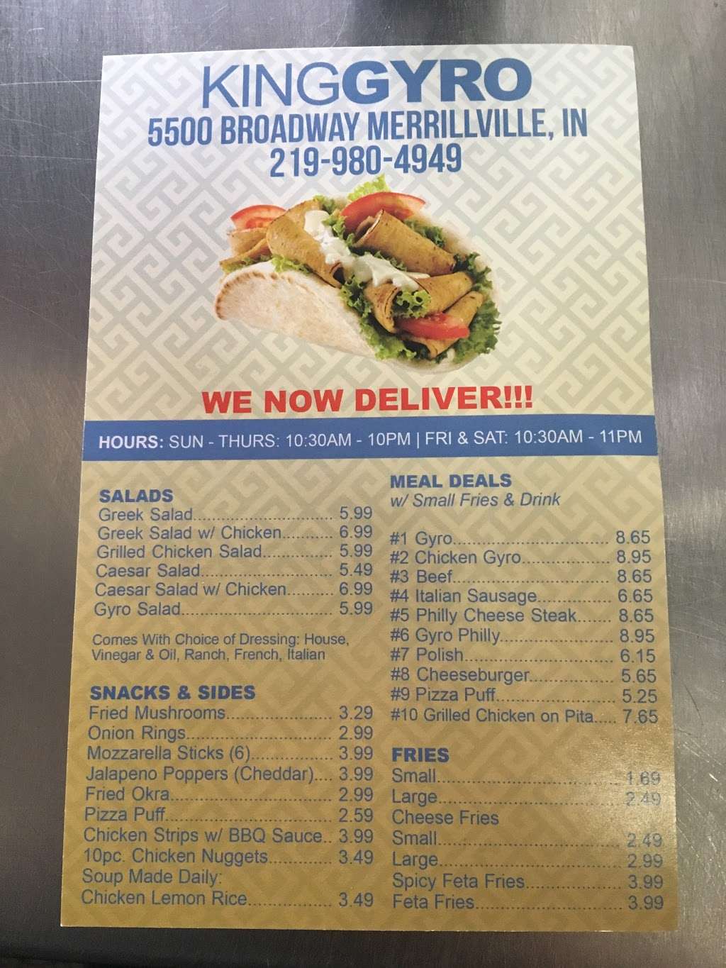 King Gyros | 5500 Broadway, Merrillville, IN 46410 | Phone: (219) 980-4949