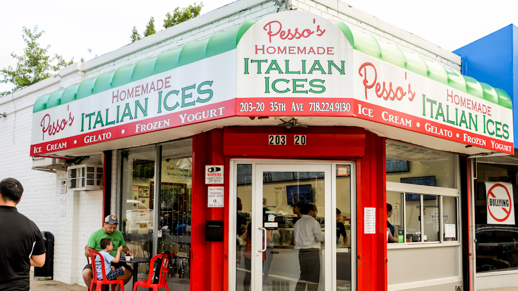 Pessos Ices & Ice Cream | 203-20 35th Ave, Bayside, NY 11361, USA | Phone: (718) 224-9130