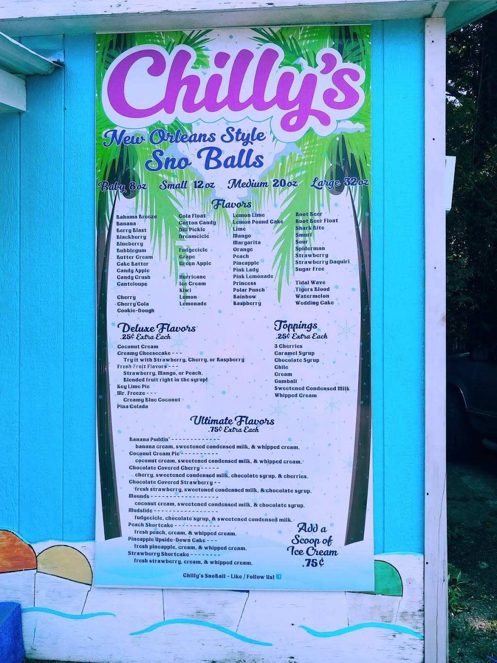 Chillys Sno Cones | 99 Belcher St, Cleveland, TX 77327, USA