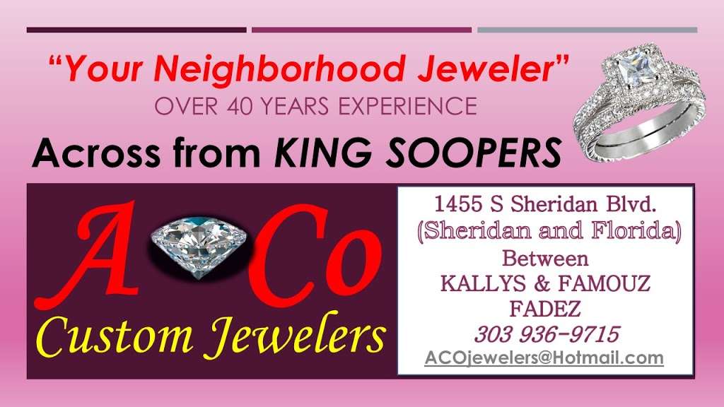 ACO Custom Jewelers | 1455 S Sheridan Blvd, Lakewood, CO 80232 | Phone: (303) 936-9715