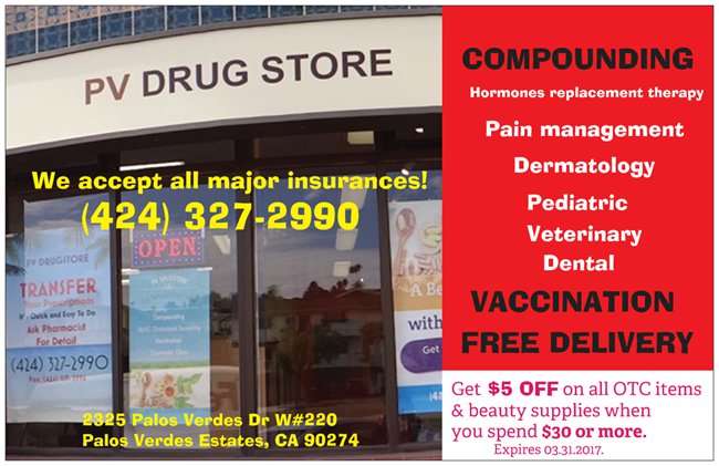 PV Drugstore | 2325 Palos Verdes Dr W suite #220, Palos Verdes Estates, CA 90274, USA | Phone: (424) 327-2990