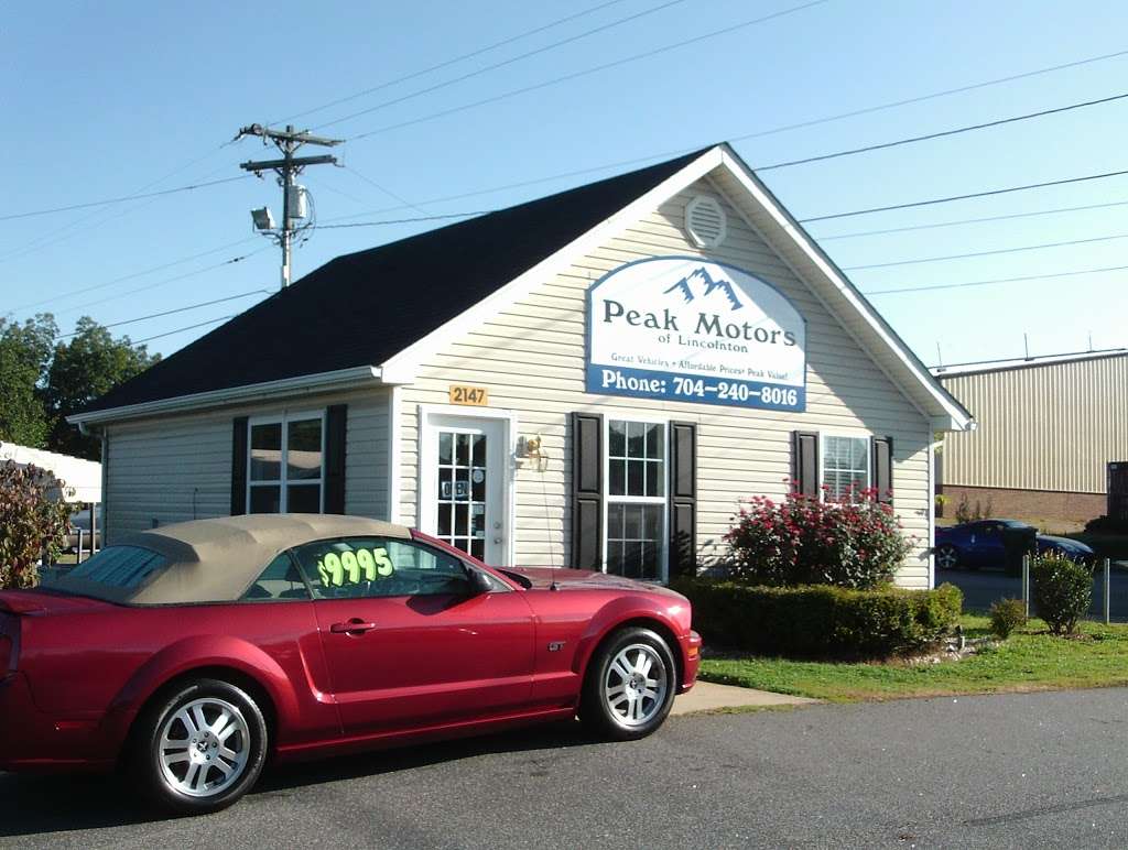 Peak Motors of Lincolnton, LLC | 2147 E Main St, Lincolnton, NC 28092, United States | Phone: (704) 240-8016