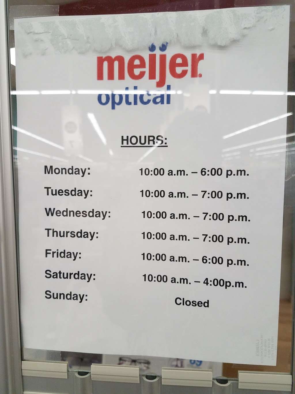 Meijer Optical | 6650 Whitestown Pkwy, Whitestown, IN 46075, USA | Phone: (317) 769-3520