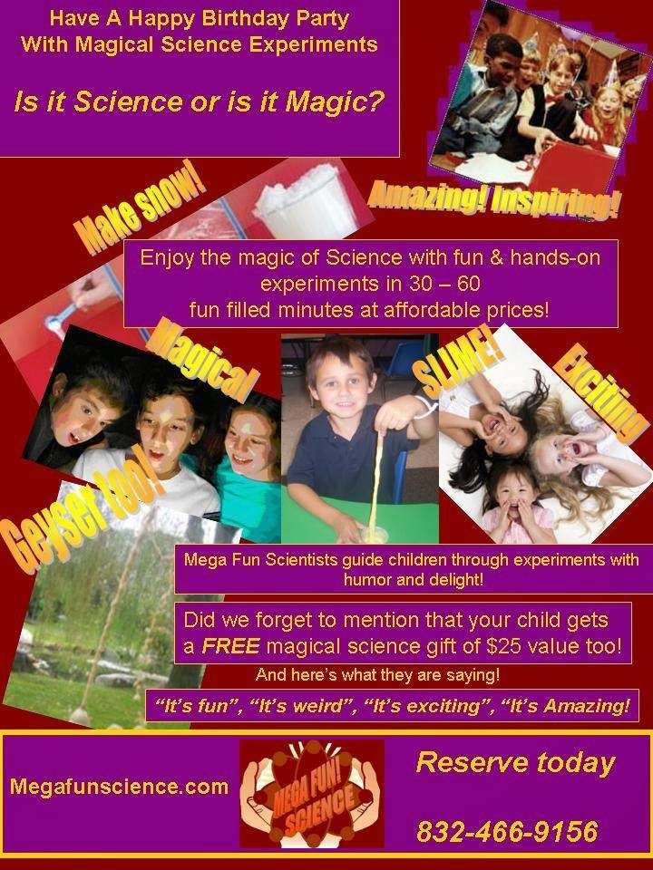 Mega Fun Science | Cypress, TX 77429, USA | Phone: (832) 466-9156