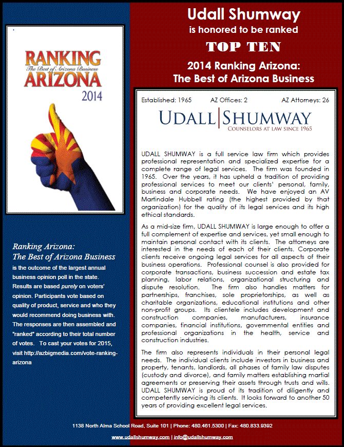 Udall Shumway PLC | 1138 N Alma School Rd Suite 101, Mesa, AZ 85201 | Phone: (480) 461-5300