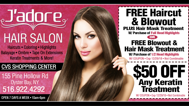 Jadore hair salon | 155 Pine Hollow Rd, Oyster Bay, NY 11771, USA | Phone: (516) 922-4292
