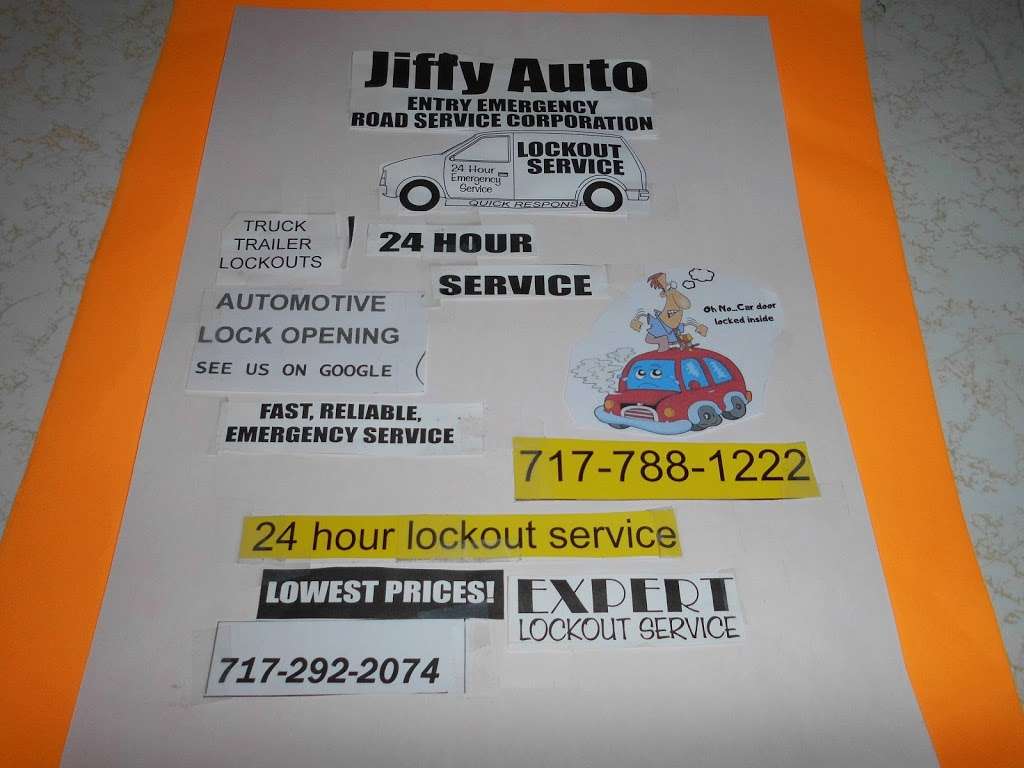 Jiffy Auto Unlocking Service | 2741, 4501 Fox Run Rd, Dover, PA 17315, USA | Phone: (717) 788-1222