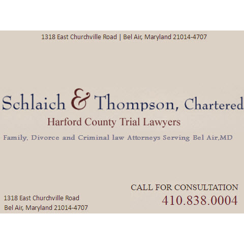 Schlaich & Thompson, Chartered - Bel Air Divorce Lawyers | 1318 E Churchville Rd, Bel Air, MD 21014 | Phone: (410) 838-0004