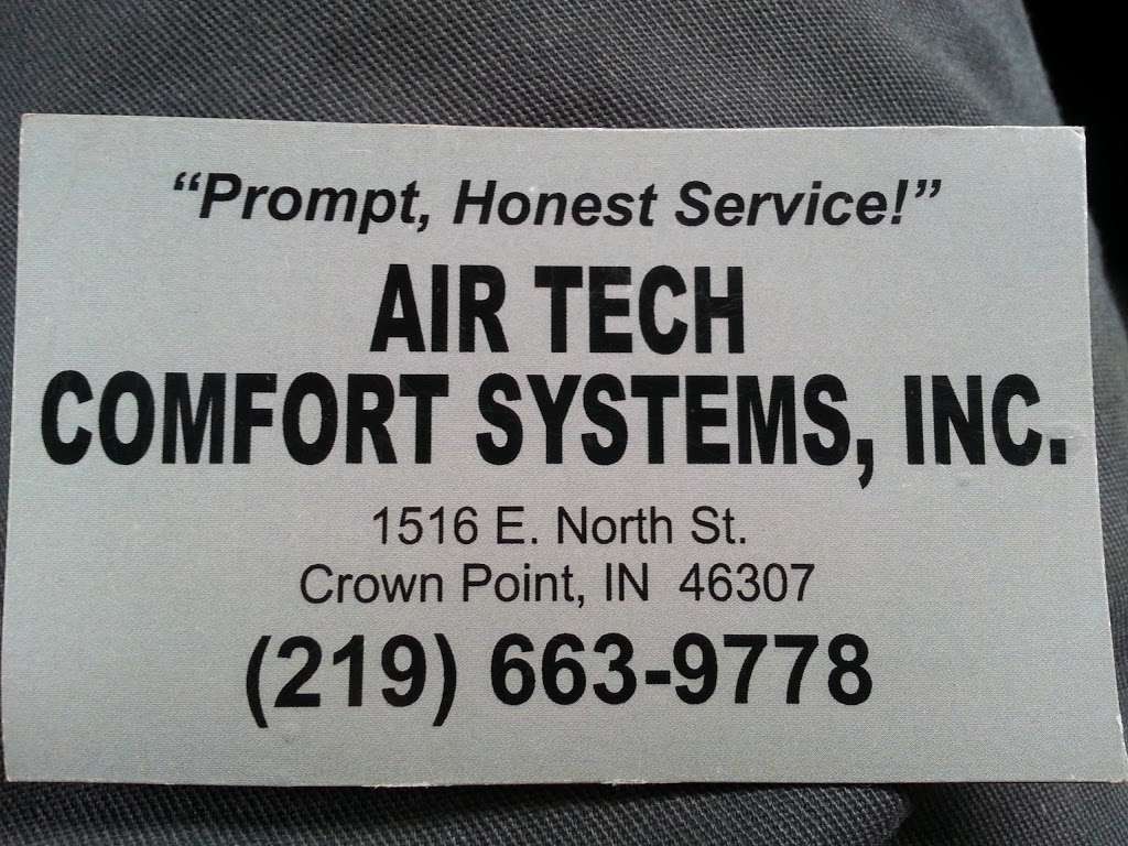 Air Tech Comfort Systems Inc | 1516 E North St, Crown Point, IN 46307, USA | Phone: (219) 663-9778