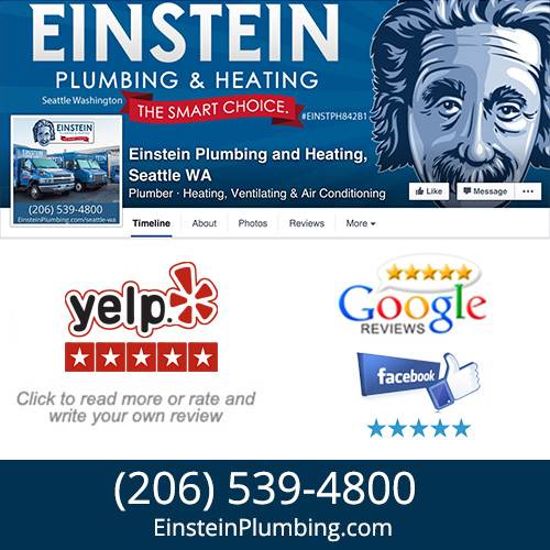 Einstein Pros | Seattle Plumbing and Heating | 13540 Lake City Way NE, Seattle, WA 98125, USA | Phone: (206) 539-4800