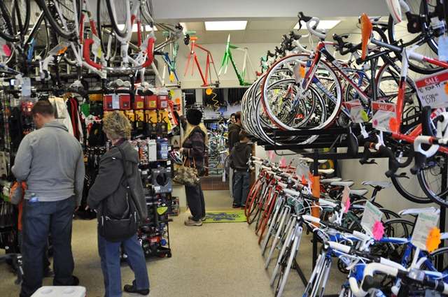 just riding along bicycle shop