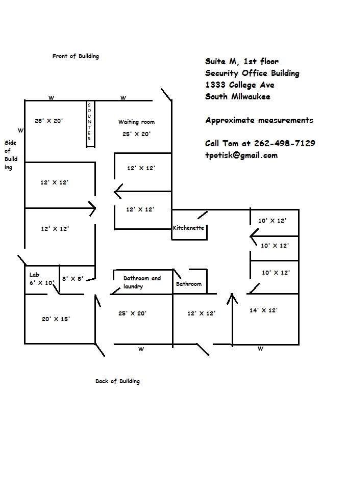 Security Office Building - Milwaukee Office Space For Rent | 1333 College Ave, South Milwaukee, WI 53172 | Phone: (262) 498-7129